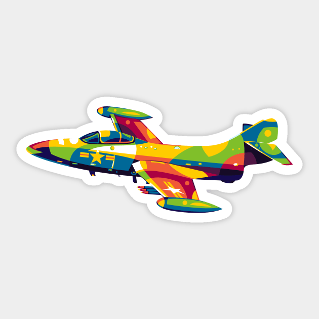 F9F-2 Panther in Pop Art Sticker by wpaprint